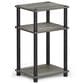 HOMLUX 3-Tier End Table in French Oak and Black, , large