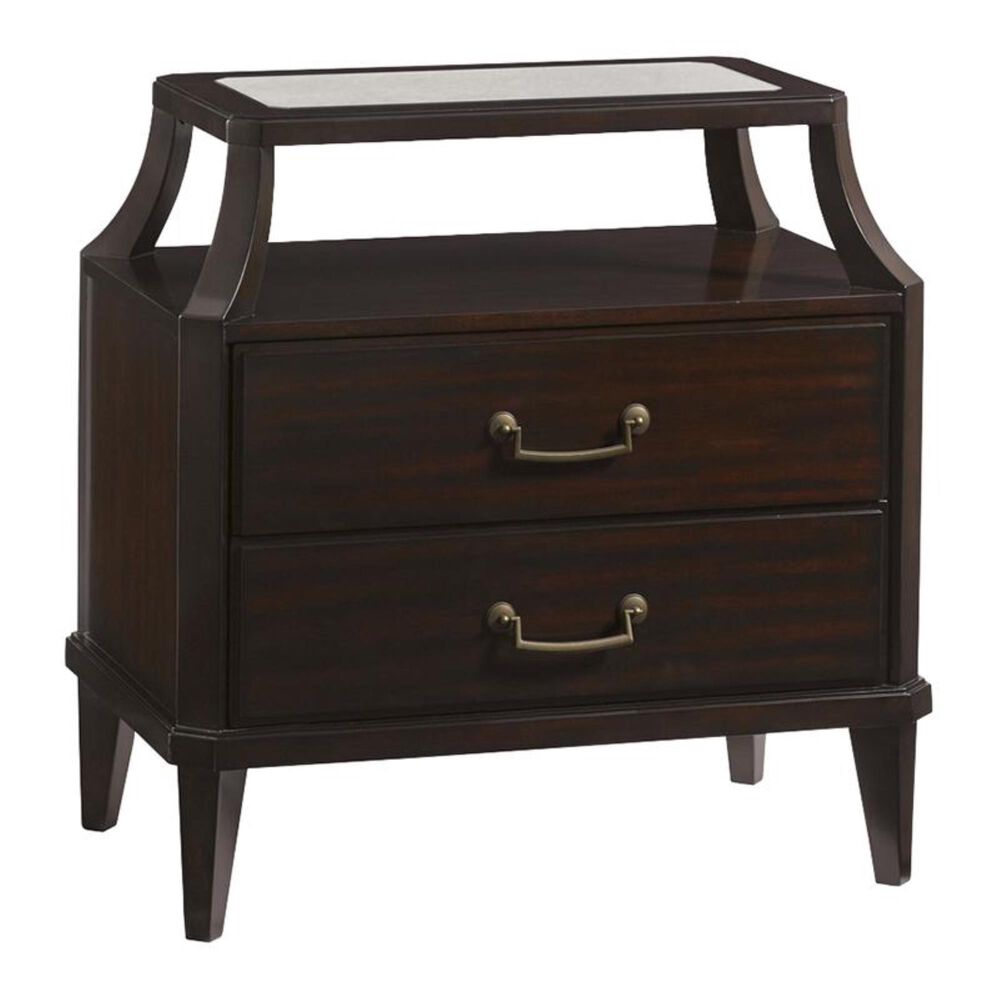 Lexington Furniture Kensington Place Trevor Tiered Nightstand in Dark Brown, , large