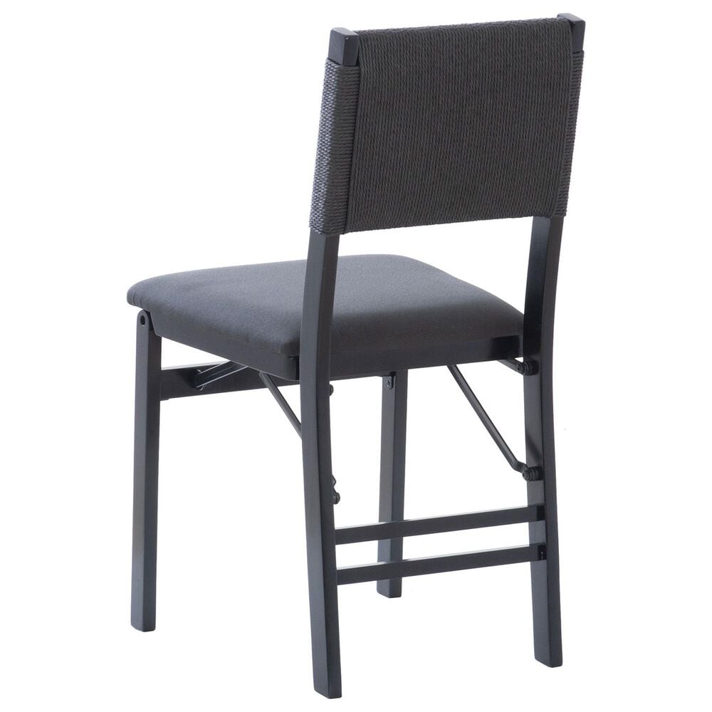 Linon Home Decor Norway Folding Chair in Black, , large