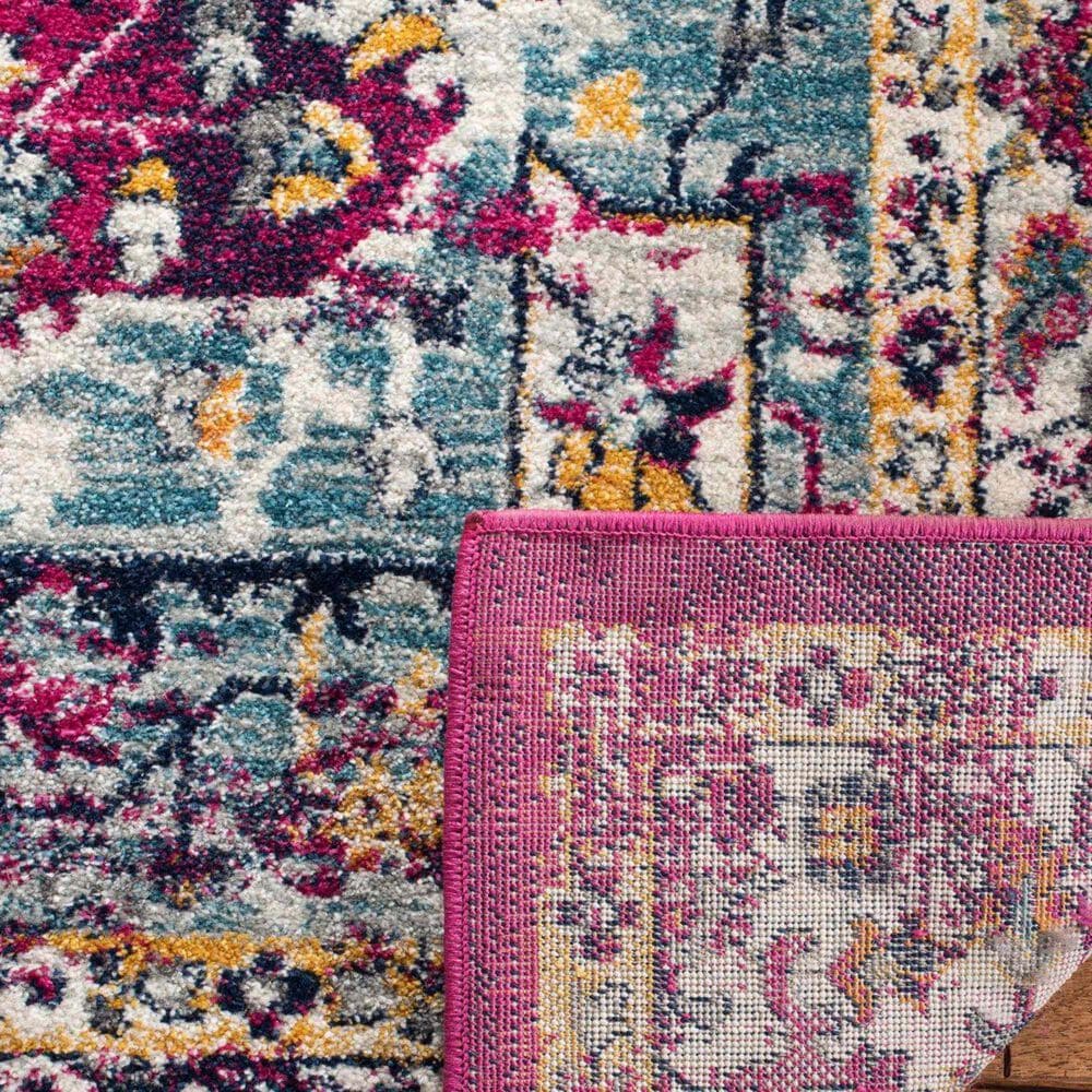 Safavieh Evoke EVK275R 3&#39; x 5&#39; Fuchsia and Ivory Area Rug, , large