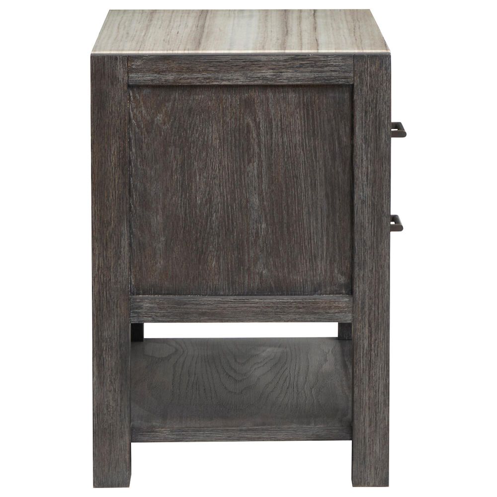 Nicolette Home Plum Creek 2 Drawer Nightstand with Shelf in Ravenwood Black, , large