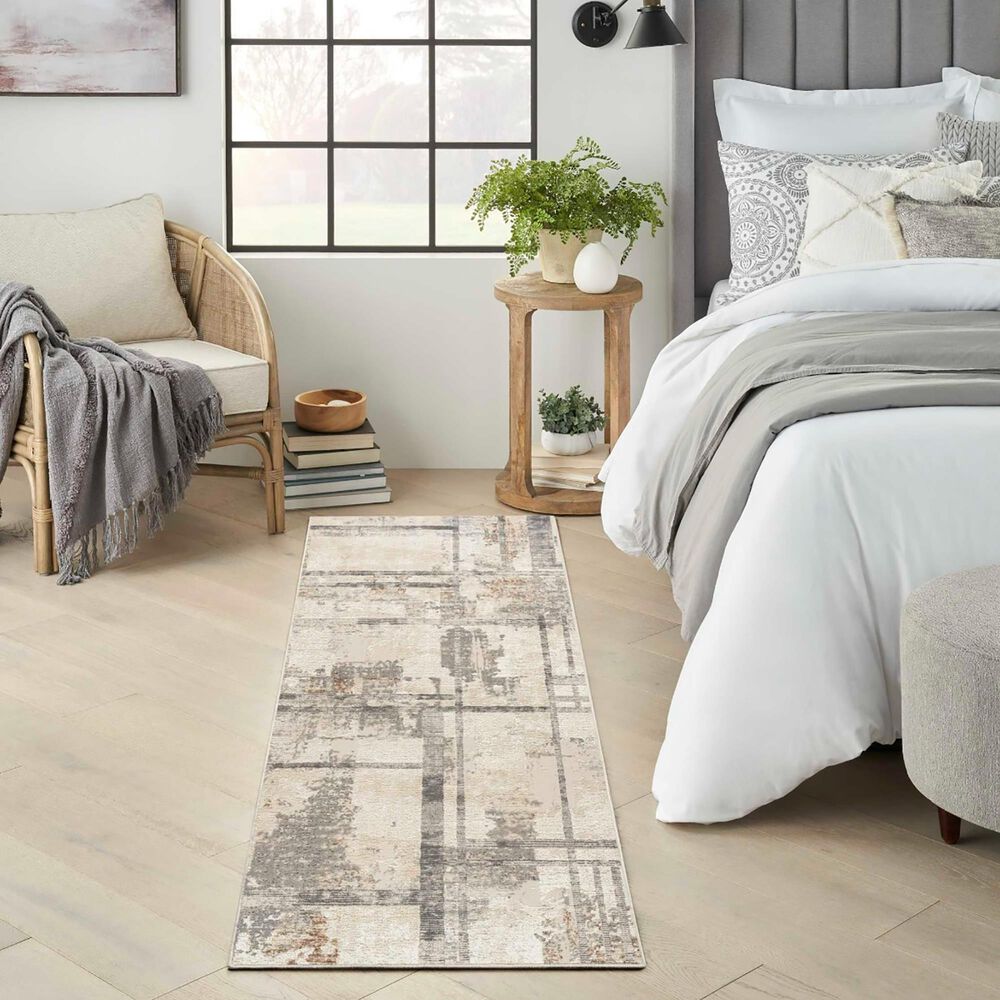 Nourison Sustainable Trends SUT02 2&#39;2&quot; x 7&#39;6&quot; Ivory and Multicolor Runner, , large