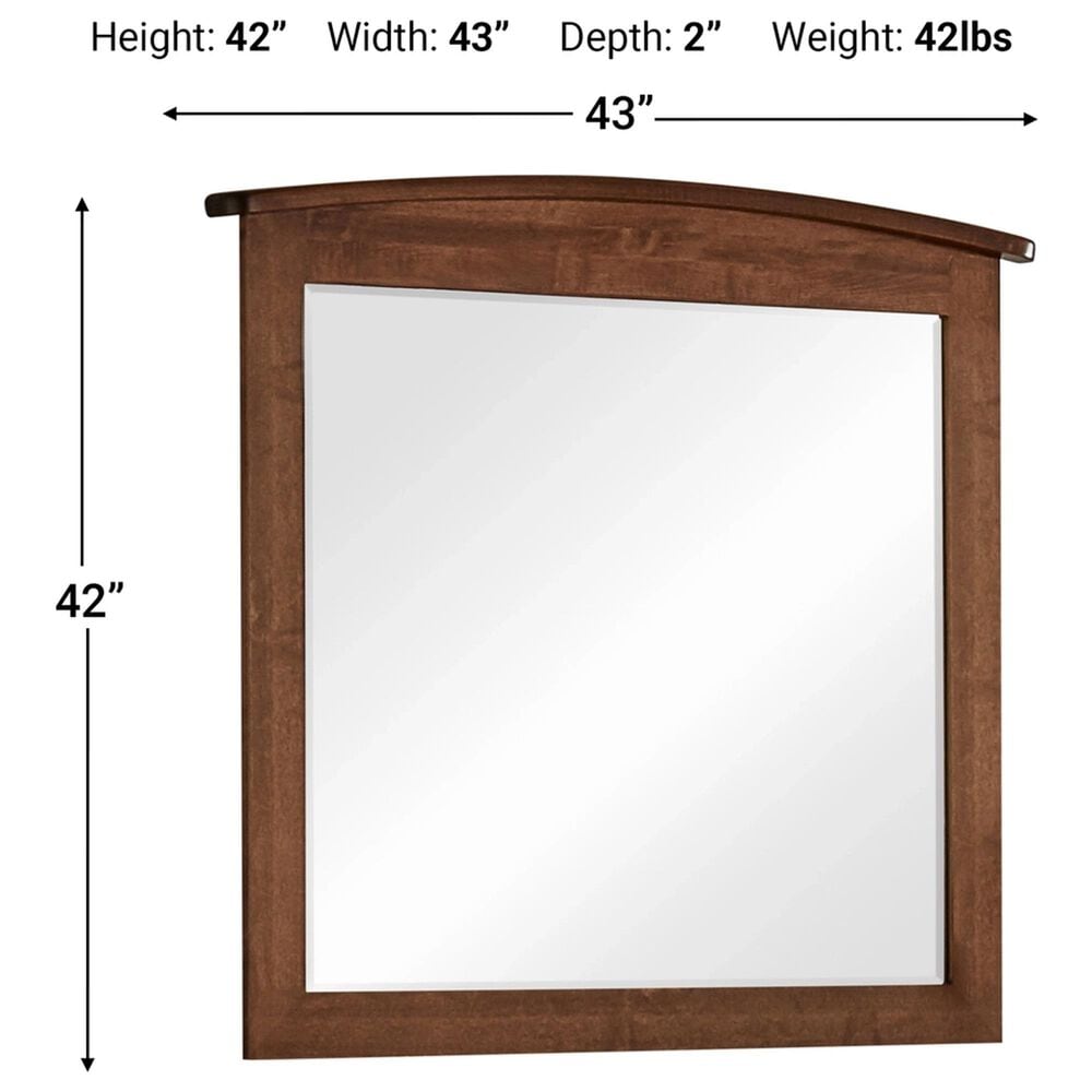 Archbold Furniture Company Carson Dresser Mirror in Maple Bark, , large