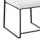 Lumisource Fuji Dining Chair with White Faux Leather Cushion in Black (Set of 2), , large