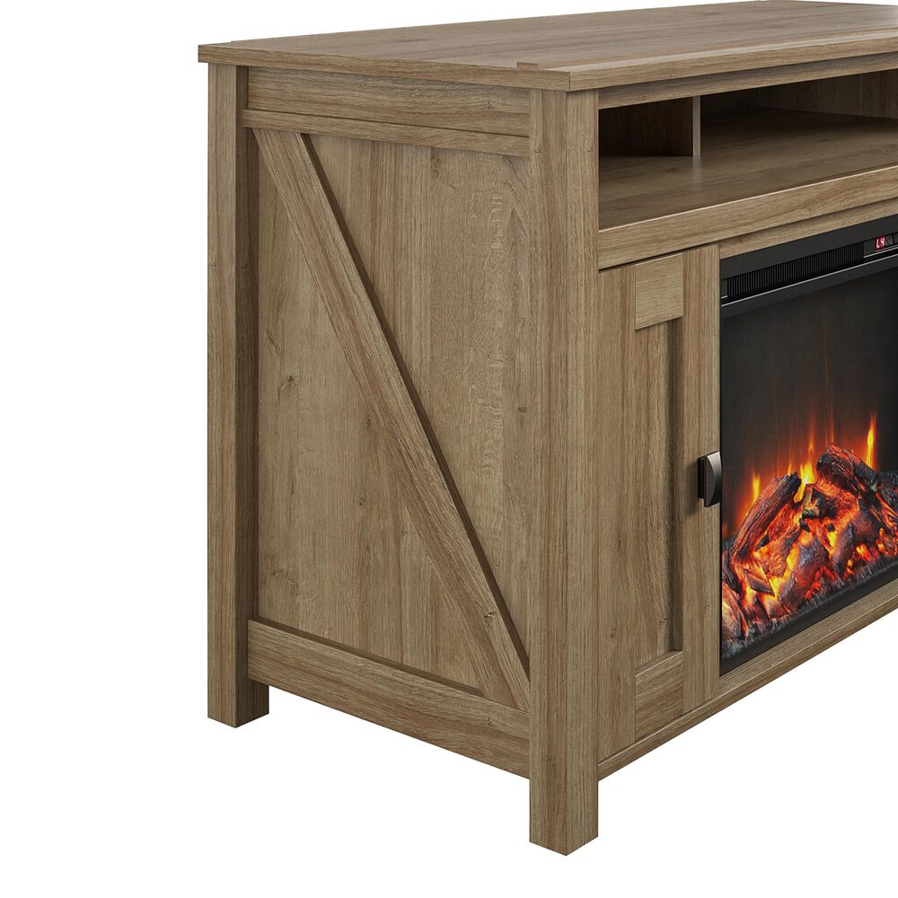DHP Winthrop 47.75&quot; TV Stand with Fireplace in Natural, , large