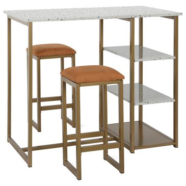 Dorel Asia Nora 3-Piece Pub Set in White, , large