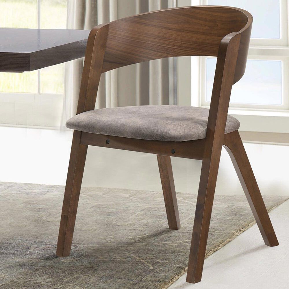 Armen Living Jackie Dining Chair in Walnut, , large