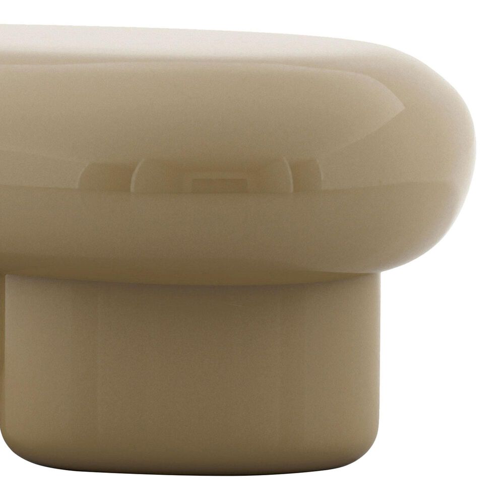 Furniture of America Rene Low Profile Glossy Coffee Table in Light Brown, , large