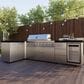 Forno Bulnes 4-Piece Outdoor Kitchen Grill Set with Beverage Center in Stainless Steel and Black, , large
