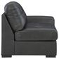 Ashley Brindley Pier 5-Piece Stationary Symmetrical Leather Sectional in Fog, , large
