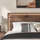 Ashley Fortlorn Queen Platform Bed in Walnut Brown with LED Light, , large