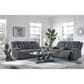 Ashley Observation Power Reclining Loveseat with Console in Steel Velvet, , large
