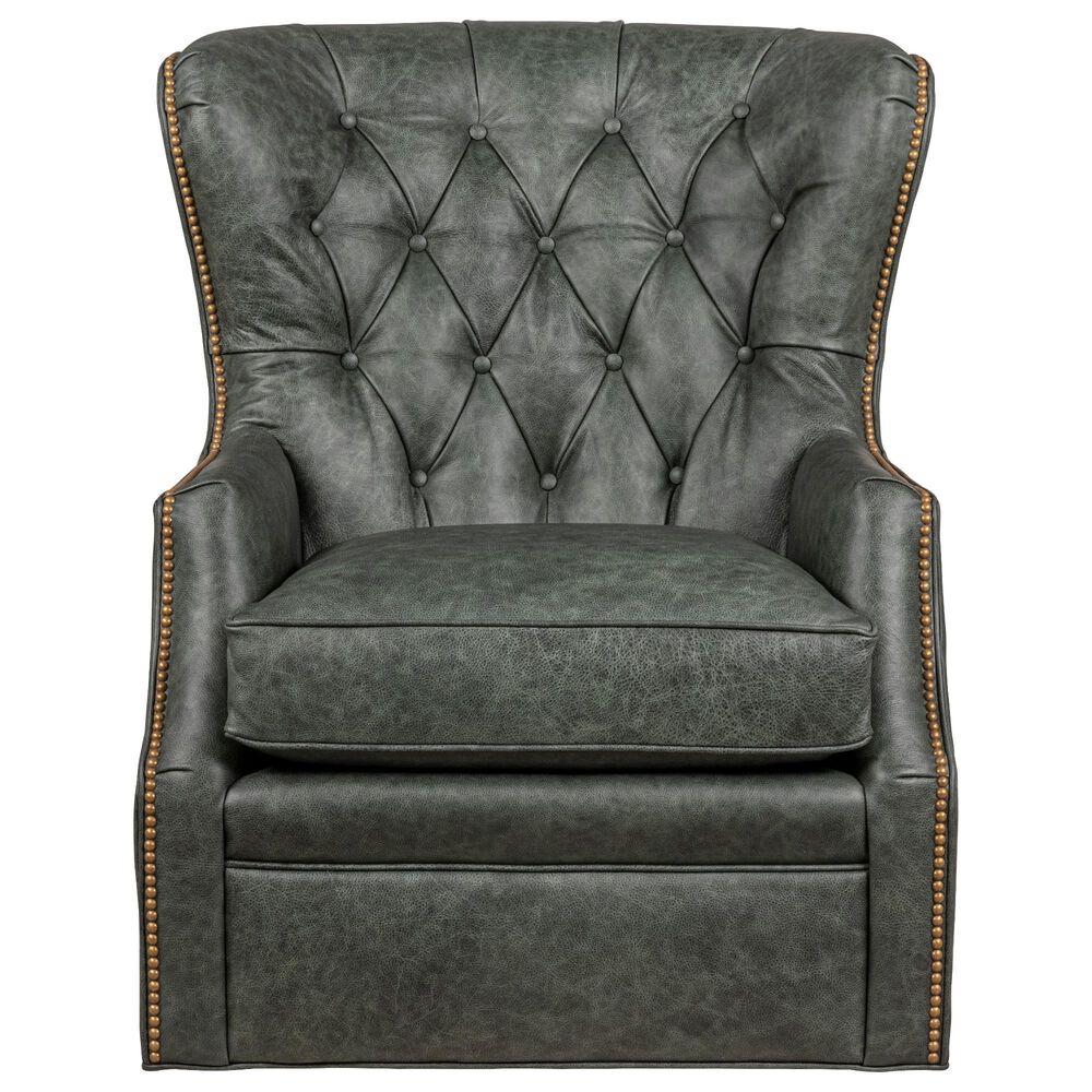 Smith Brothers Swivel Chair in Green, , large