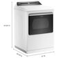 Whirlpool 7.4 Cu. Ft. Top Load Electric Dryer with Steam in White, , large