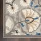 Nourison Aloha Floral 9"6" x 13" Grey and Multicolor Indoor/Outdoor Area Rug, , large
