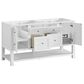 James Martin Vanities Breckenridge 60" Double Bathroom Vanity in Bright White with 3 cm Eternal Jasmine Pearl Quartz Top and Rectangular Sinks, , large
