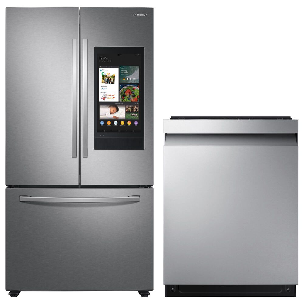 Samsung 2-Piece Kitchen Package with 27.7 Cu. Ft. French Door Refrigerator and StormWash 42 dBA in Stainless Steel, , large