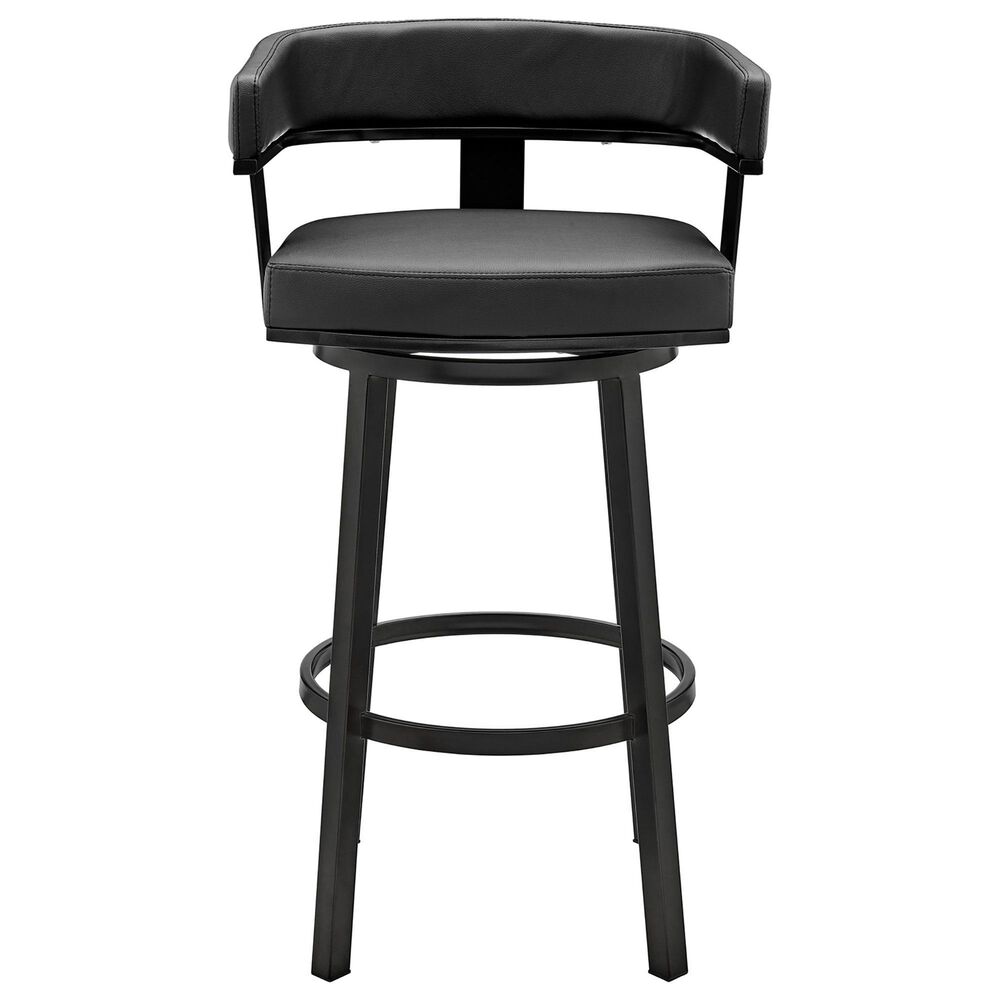 Armen Living Cohen 26&quot; Swivel Counter Stool in Black, , large