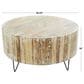 Maple and Jade Coffee Table with Metal Hairpin Legs in Brown, Whitewashed, Blue and Black, , large