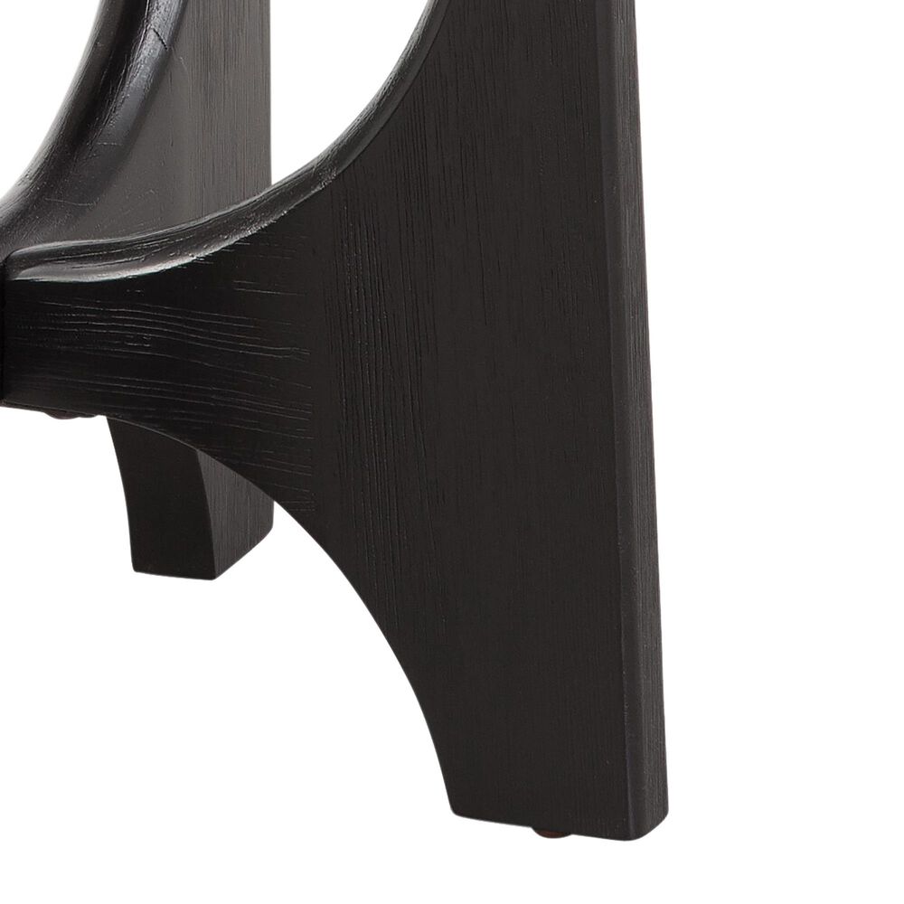 Bassett Mirror Company Dunnigan Round End Table in Black Matte, , large