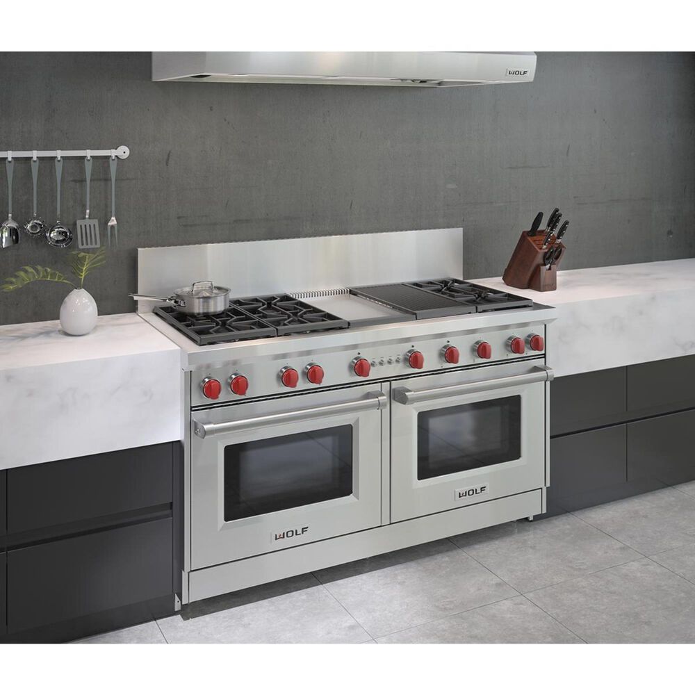 Wolf 60&quot; Professional Gas Range Double Oven, , large
