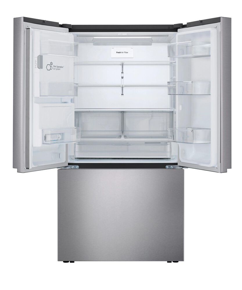LG 25.5 Cu. Ft. 3-Door French Door Refrigerator with Ice and Water Dispenser in Noble Steel, , large
