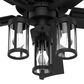 Hunter Lawndale 52" Outdoor Ceiling Fan with LED Lights in Matte Black, , large
