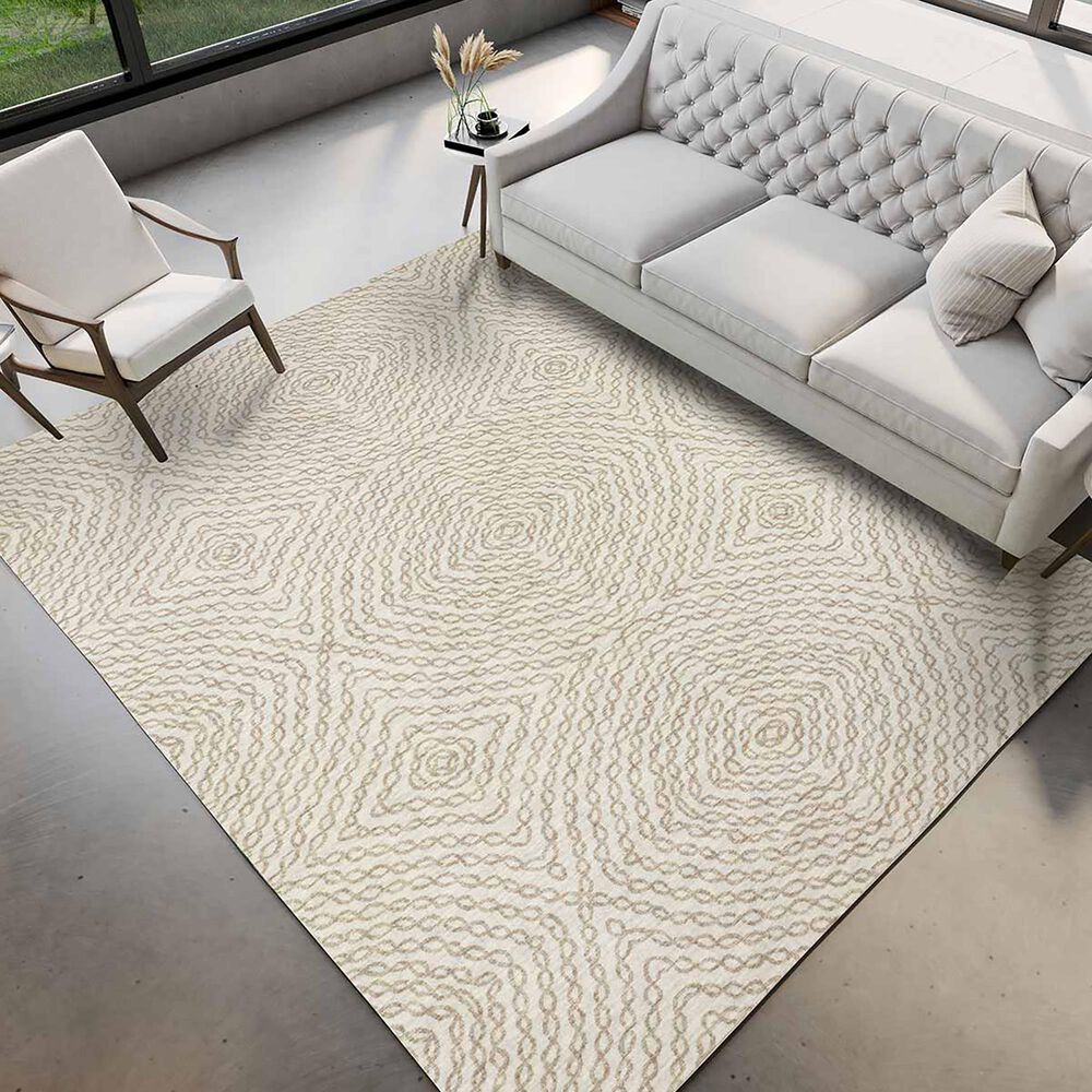 Dalyn Rug Company Brisbane Geometric 5&#39; x 7&#39;6&quot; Ivory Area Rug, , large