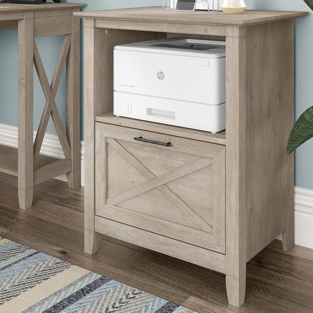 Bush Key West Lateral File in Washed Gray Nebraska Furniture Mart