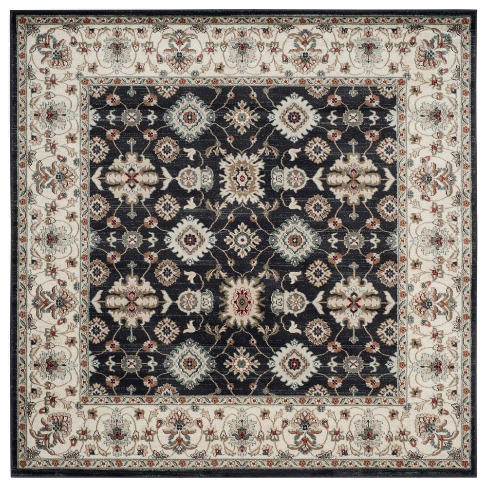 Safavieh Lyndhurst 7" Square Navy and Creme Area Rug, , large