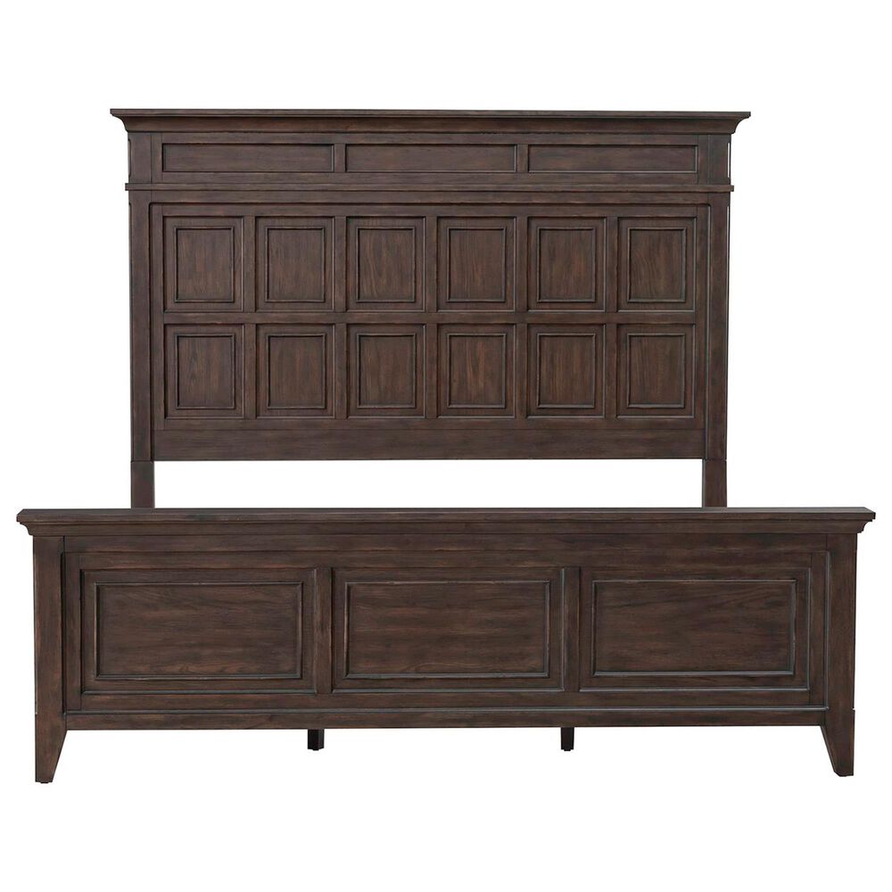 Belle Furnishings Paradise Valley 4-Piece King Bedroom Set in Saddle Brown, , large