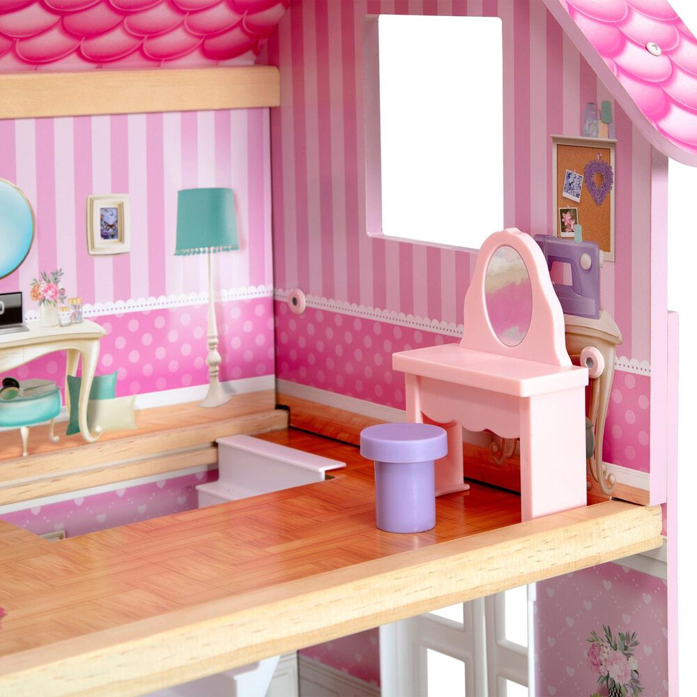 Delta Children Little Gem Dollhouse with 3-Story and 4 Rooms in Multicolor, , large