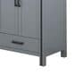 Lexora Home Ziva 60" Double Bathroom Vanity in Dark Grey with 2 cm White Quartz Top and Rectangular Sinks, , large