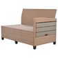 HOMLUX 5-Piece Outdoor Conversation Set with 2 Extendable Side Tables and Brown Rattan in Light Gray, , large