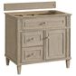 James Martin Vanities Lorelai 36" Single Vanity in Whitewashed Oak with 3 cm Arctic Fall Solid Surface Top, , large