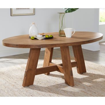 Forma & Co Boho Oval Dining Table in Prairie Oak Finish, , large