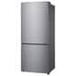 LG 15 Cu. Ft. Bottom Freezer Refrigerator in Stainless Steel, , large