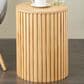 Maple and Jade Ribbed Storage End Table with Slatted Base in Brown, , large