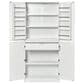 HOMLUX HOMLUX 72" Tall Farmhouse Kitchen Pantry Cabinet with 8 Door Shelves, Curved Design Storage Cabinet with 3 Adjustable Shelves, Hidden Drawer, Versatile Cupboard for Kitchen, Dining & Bathroom, White, , large