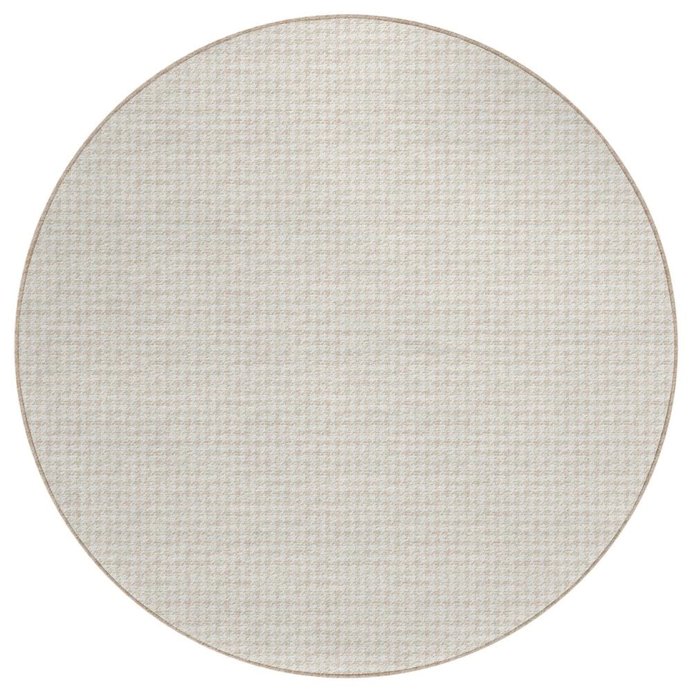 Dalyn Rug Company Hinton 6" Round Linen Indoor/Outdoor Area Rug, , large