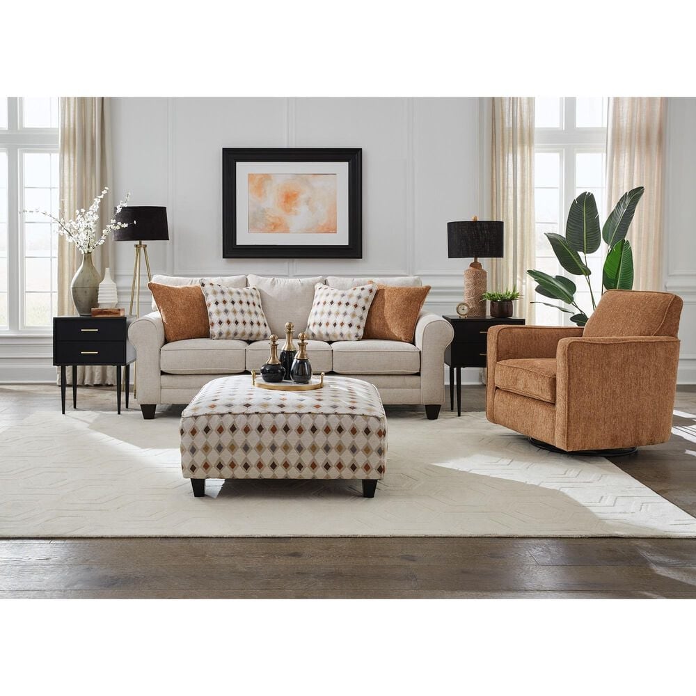 Fusion Furniture Wowza Stationary Sleeper Sofa in Sand, , large