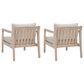 Linon Home Decor Teagon Patio Arm Chair in Beige (Set of 2), , large