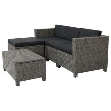 Noble House Puerta 5-Piece Patio Sectional Set in Gray, , large