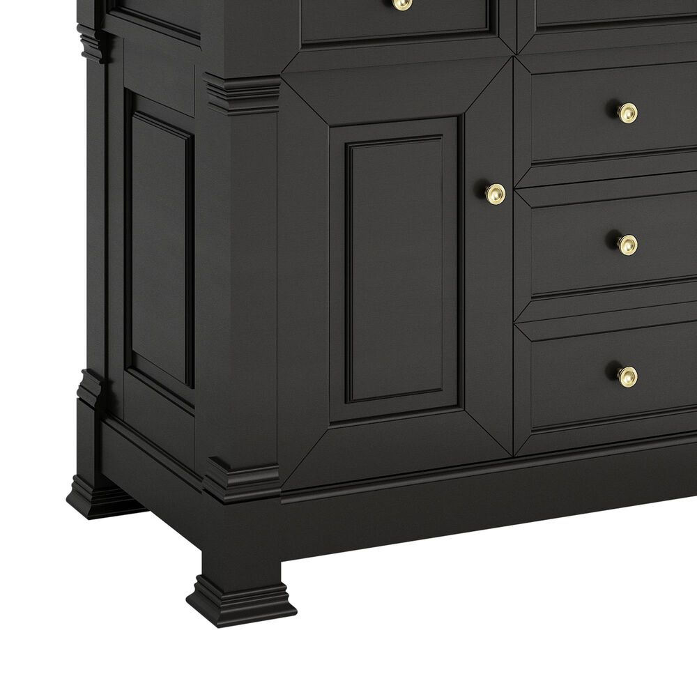 James Martin Vanities Brookfield 48&quot; Single Bathroom Vanity in Black Onyx with 3 cm Ethereal Noctis Quartz Top and Rectangular Sink, , large