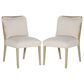 Hooker Furniture Surfrider Woven Back Side Chair with Beige Cushion in Driftwood (Set of 2), , large