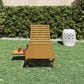 Noviland Patio Lounge Chair Chaise with Side Tray in Natural, , large