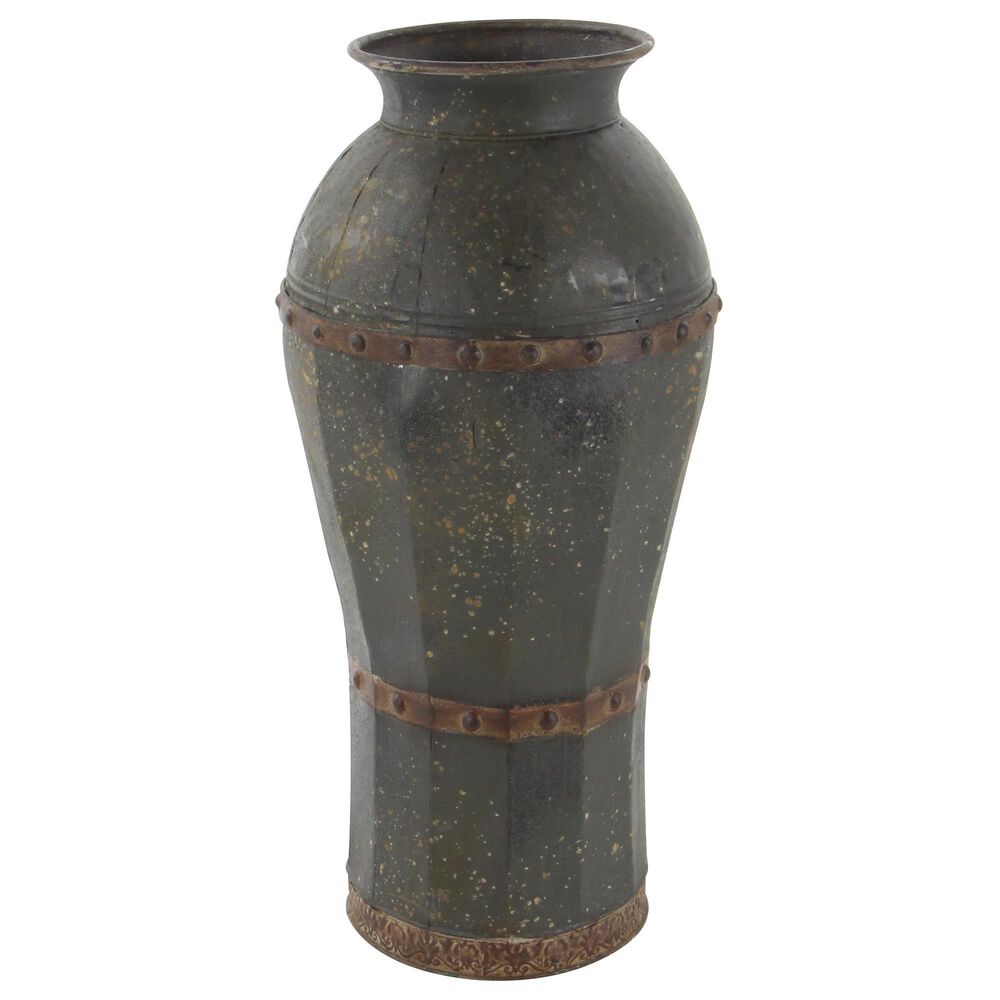 Maple and Jade Rustic Vase in Distressed Brown &#40;Set of 3&#41;, , large