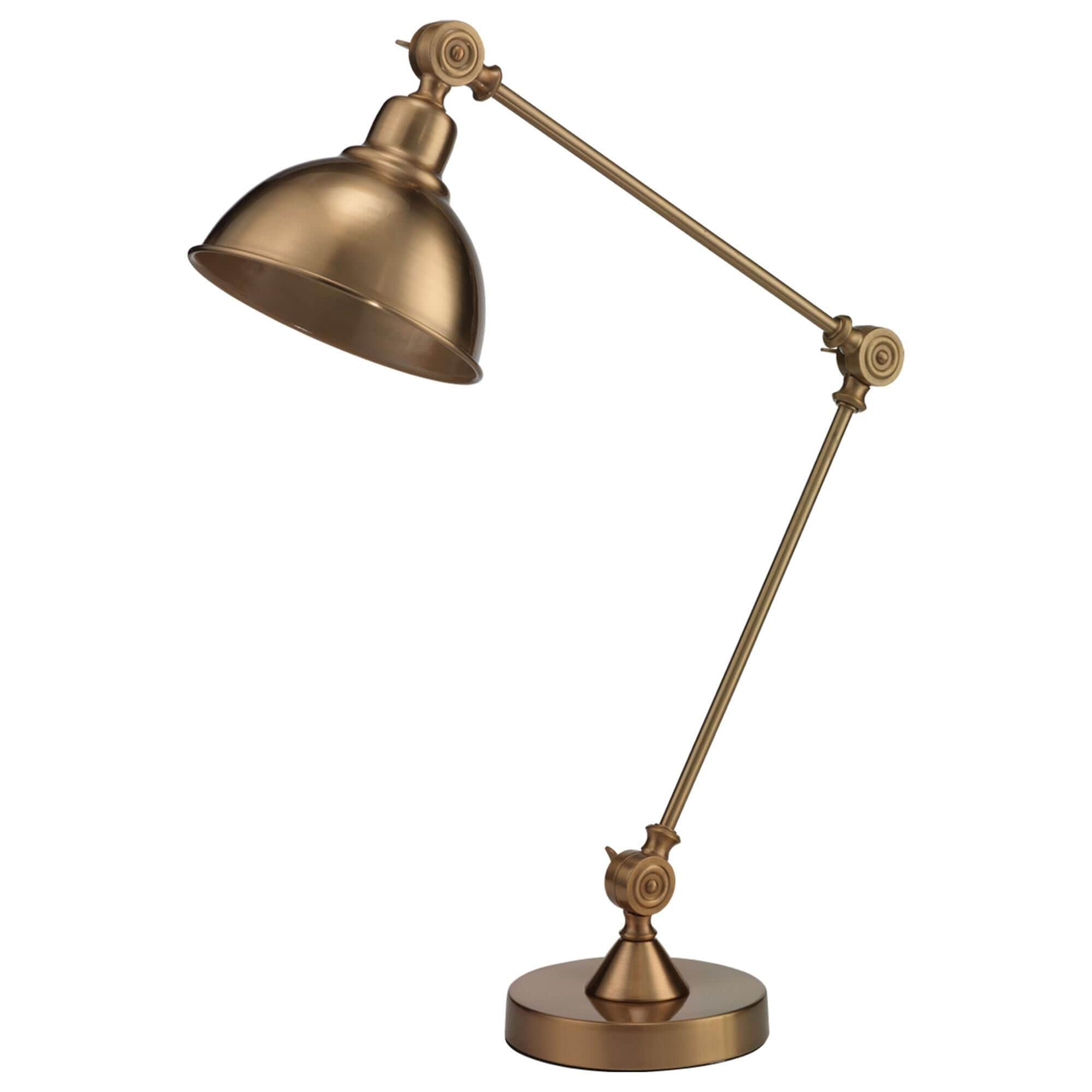 Splendor Living Wallace Adjustable Table Lamp in Antique Brass NFM