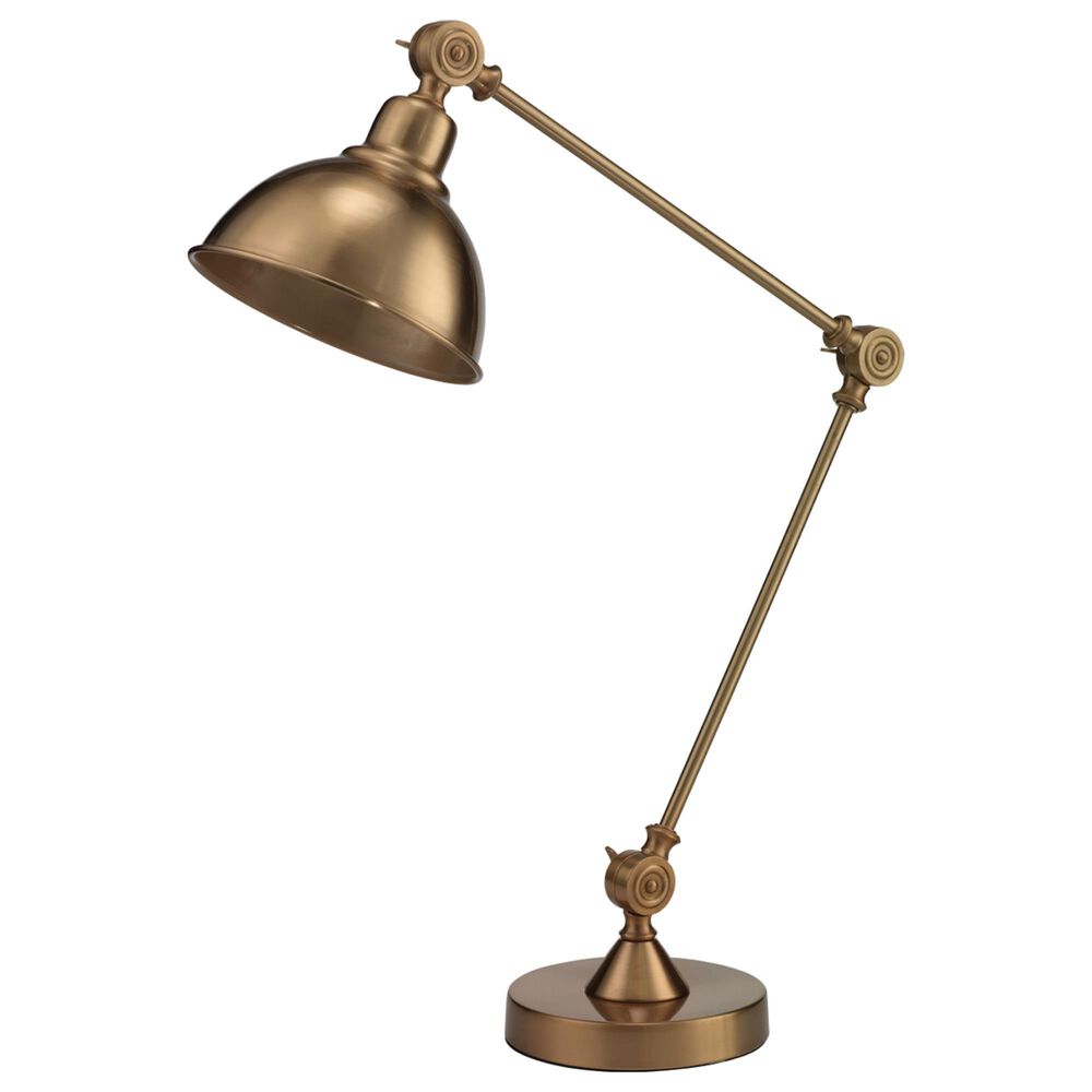 Splendor Living Wallace Adjustable Table Lamp in Antique Brass, , large