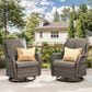 Sunwell Garden Patio Swivel Rocker Chair in Gray (Set of 2), , large